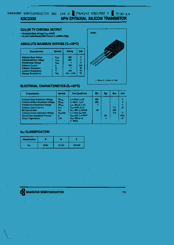 KSC2330_779378.PDF Datasheet