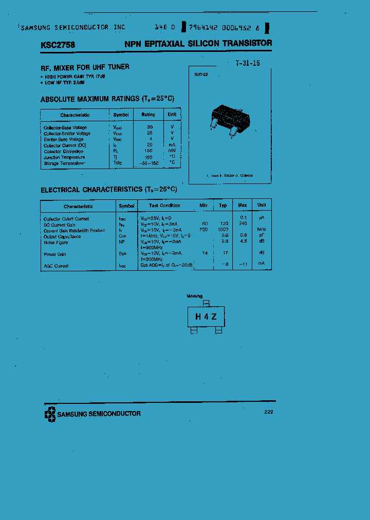 KSC2758_956214.PDF Datasheet