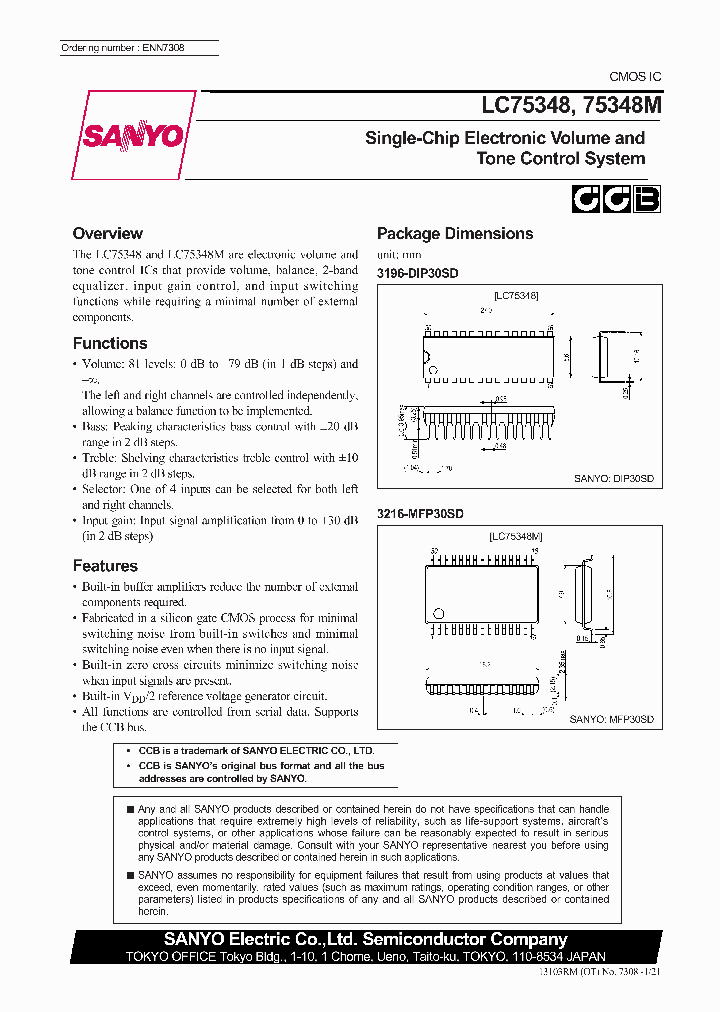 LC75348_849030.PDF Datasheet Download --- IC-ON-LINE