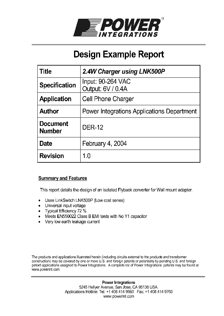 LNK500P1_743290.PDF Datasheet