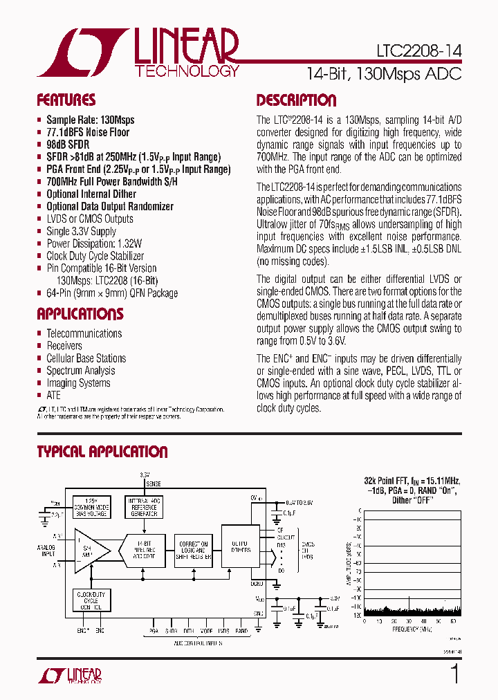 LTC2208-14_1015291.PDF Datasheet Download --- IC-ON-LINE