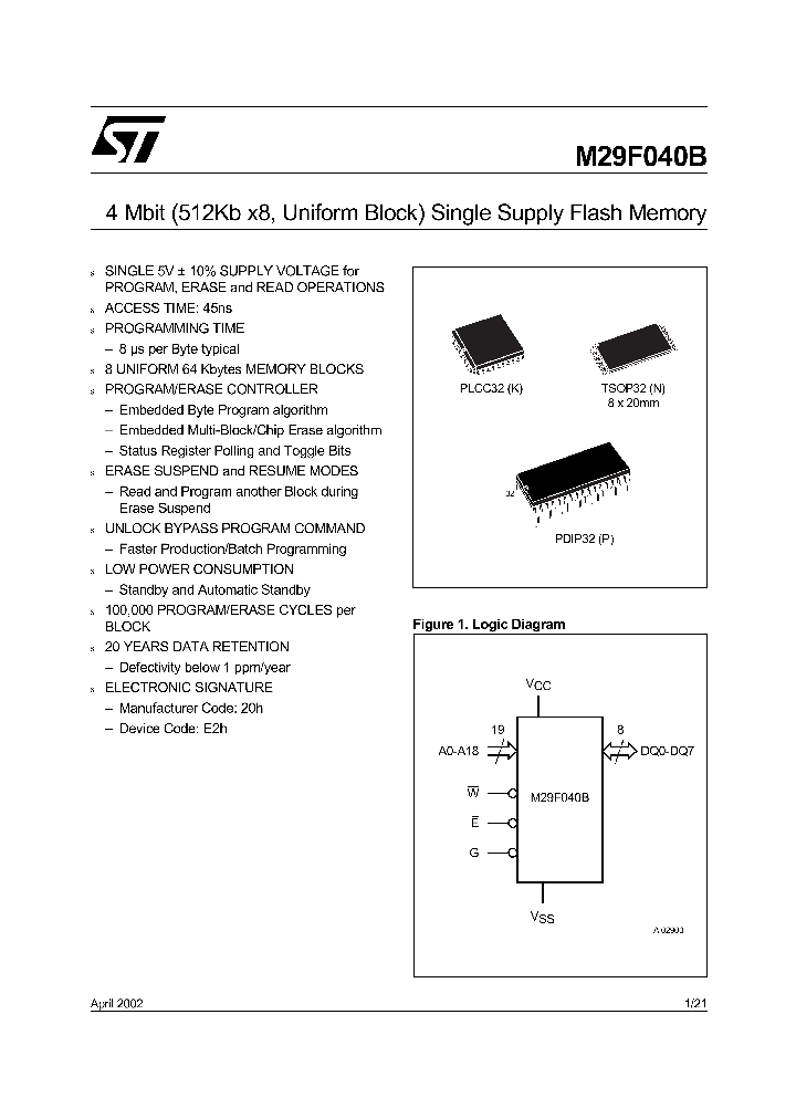 M29F040B45K1T_673814.PDF Datasheet