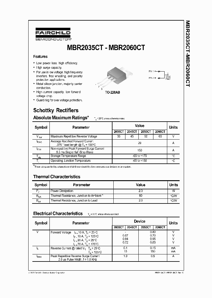 MBR2045CT_611991.PDF Datasheet