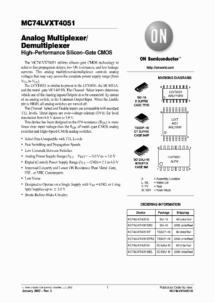 MC74LVXT4051_750016.PDF Datasheet