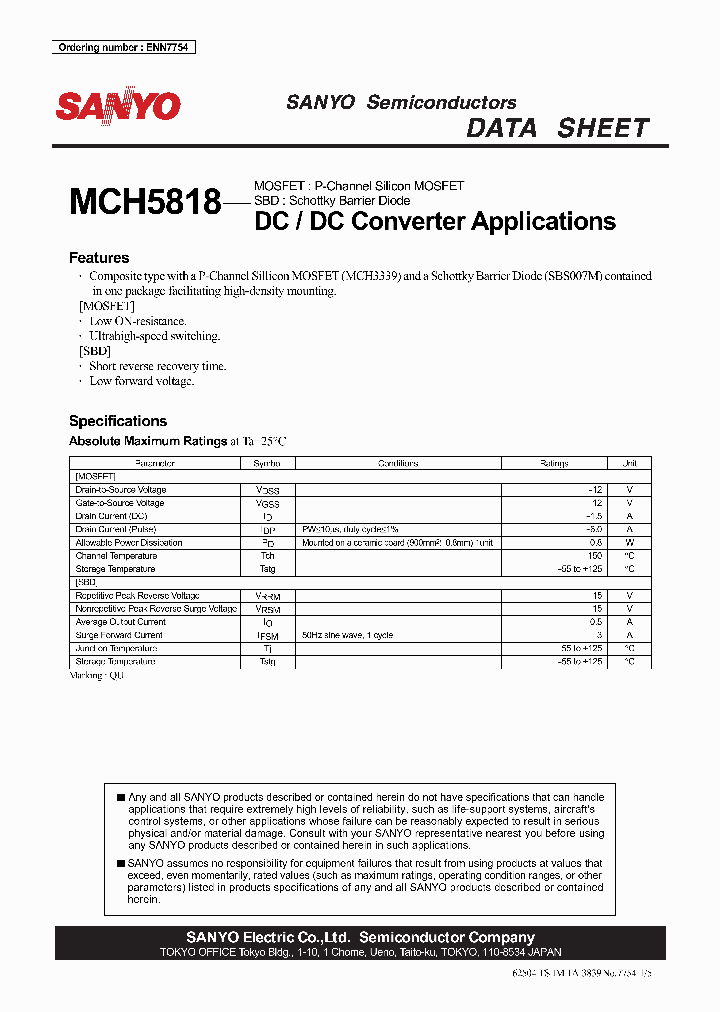 MCH5818_672418.PDF Datasheet
