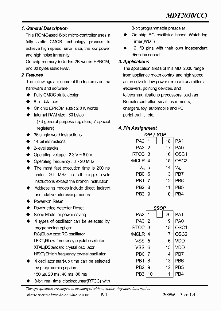 MDT2030CC_722445.PDF Datasheet