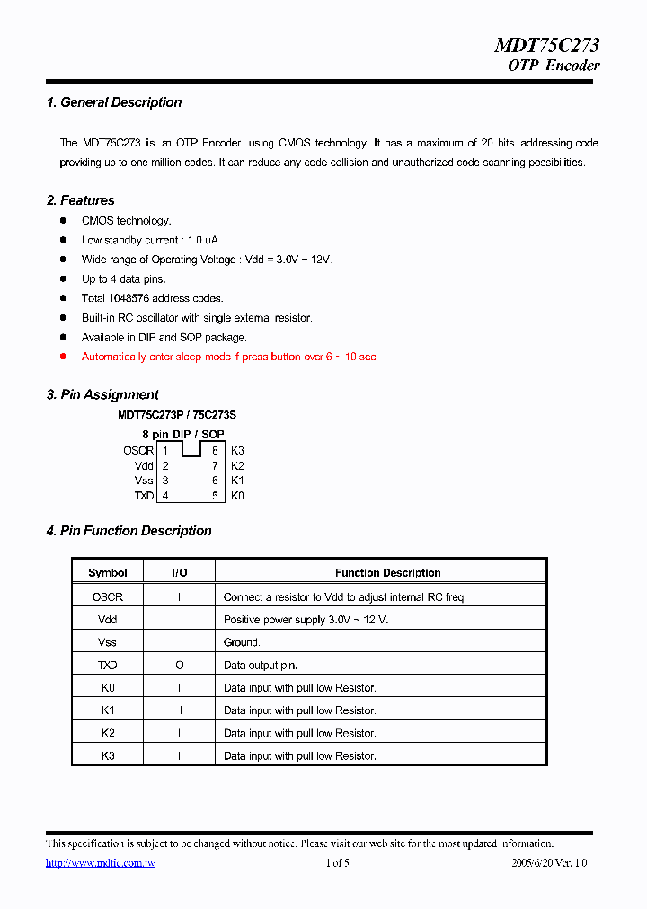 MDT75C273_732064.PDF Datasheet
