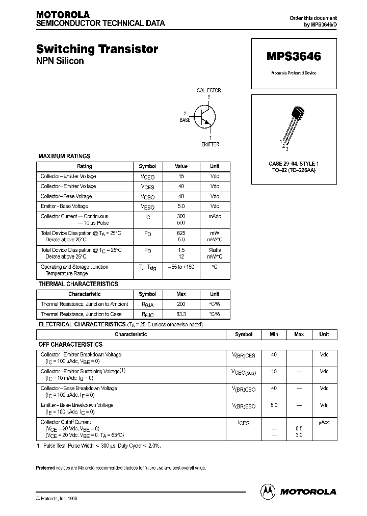 MPS3646_903667.PDF Datasheet