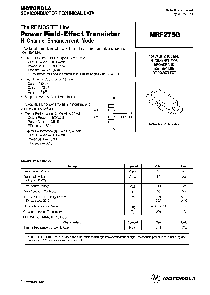 MRF275G_816000.PDF Datasheet