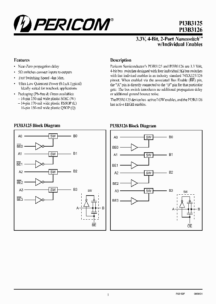 PI3B3125_659929.PDF Datasheet