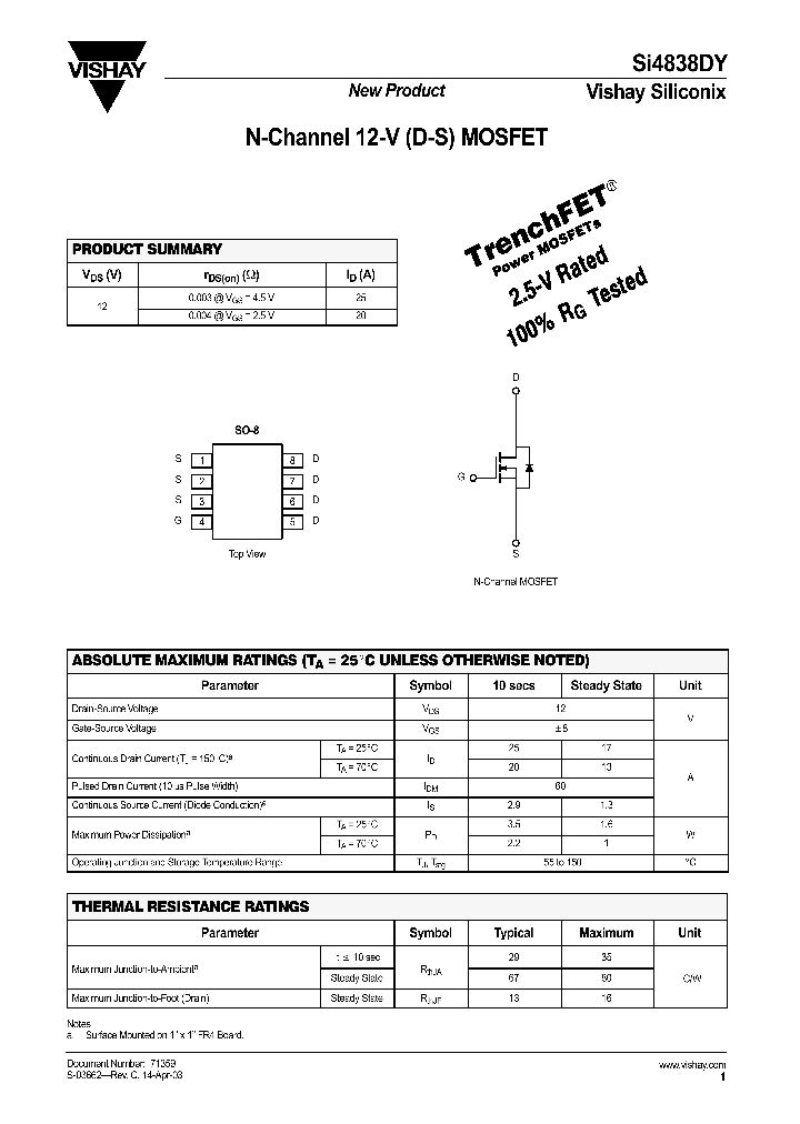 SI4838DY_1017733.PDF Datasheet