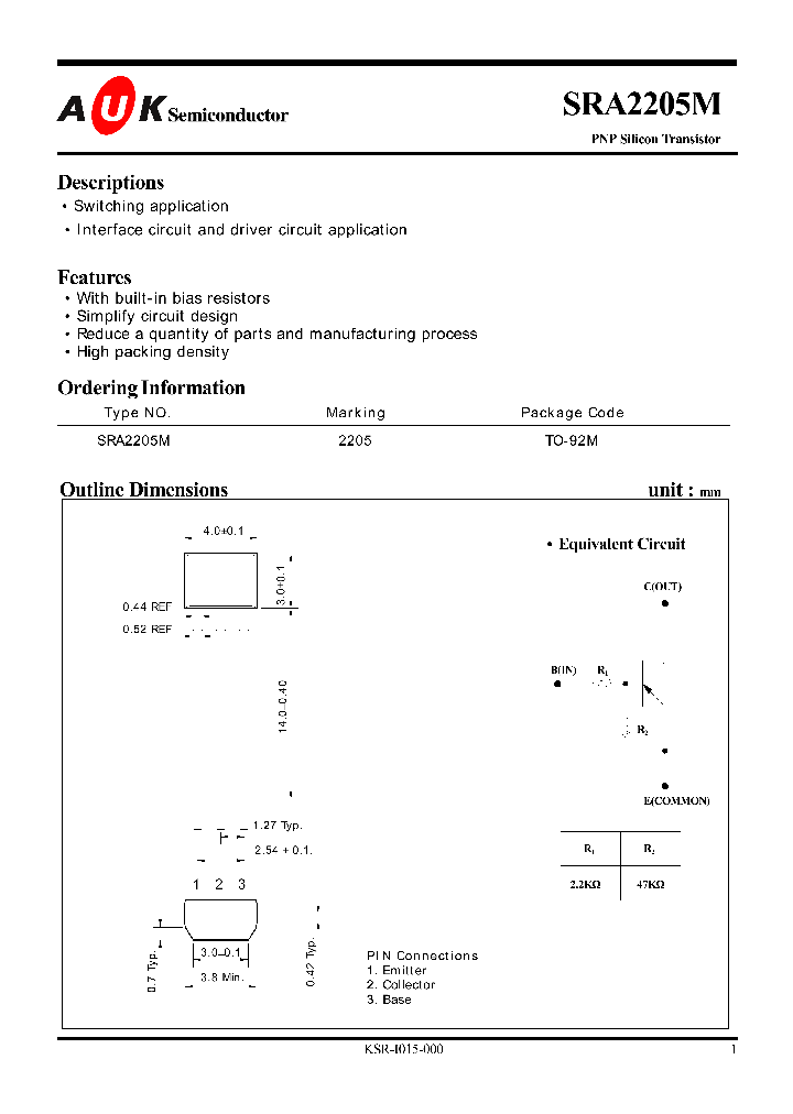 SRA2205M_1027997.PDF Datasheet