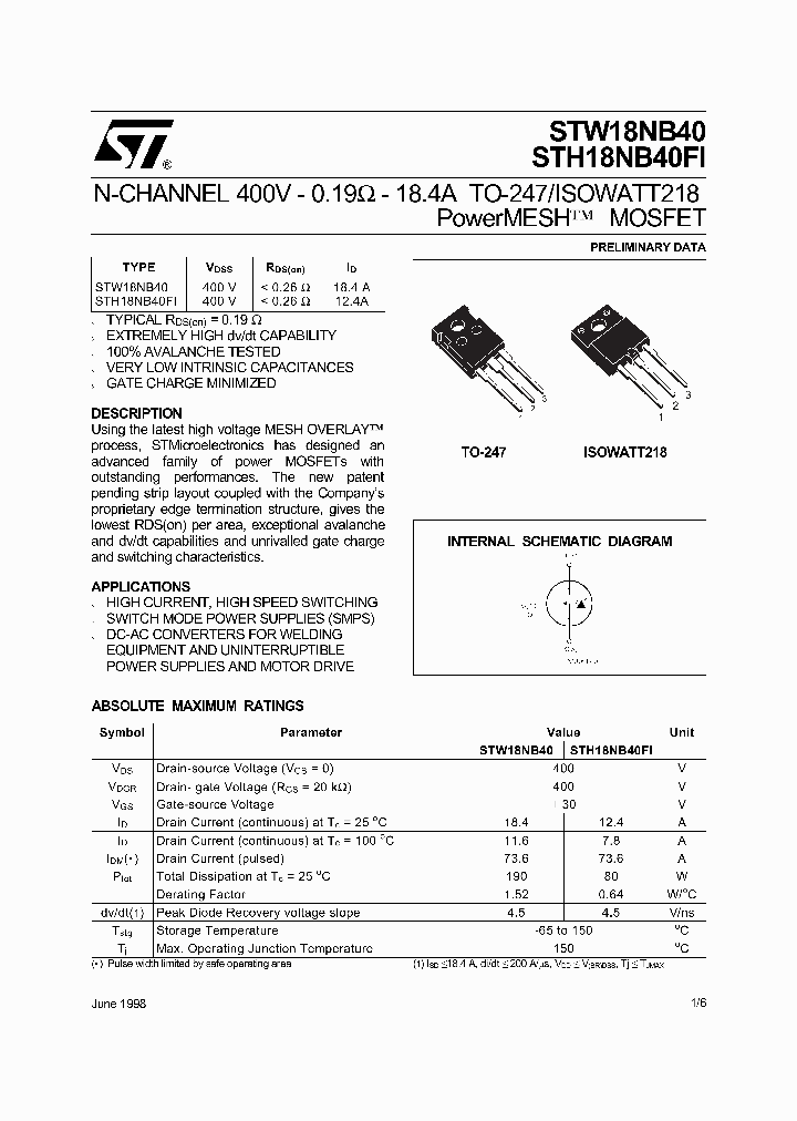 STW18NB40_939738.PDF Datasheet