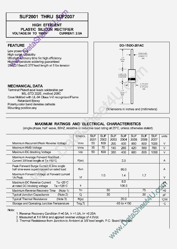 SUF2001_934837.PDF Datasheet Download --- IC-ON-LINE