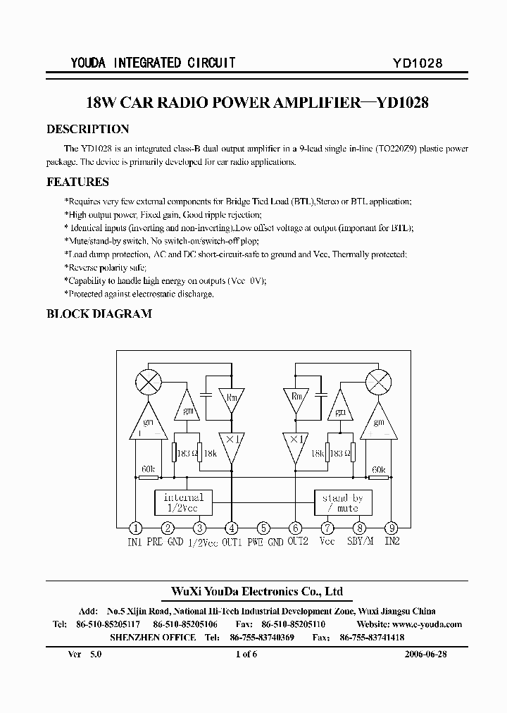 YD1028_906176.PDF Datasheet Download --- IC-ON-LINE