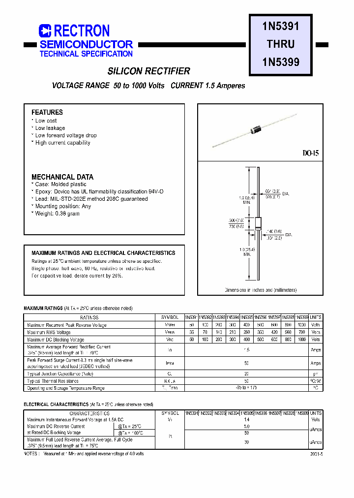 1N5399_1192019.PDF Datasheet Download --- IC-ON-LINE