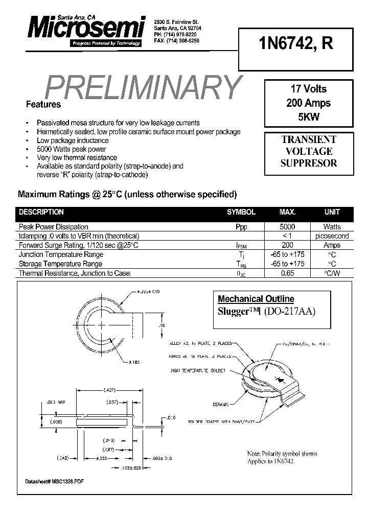 1N6742R_1192369.PDF Datasheet Download --- IC-ON-LINE