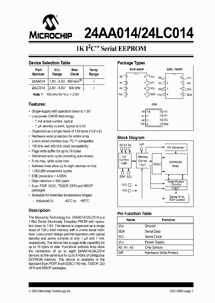 24LC014T-IST_1193123.PDF Datasheet