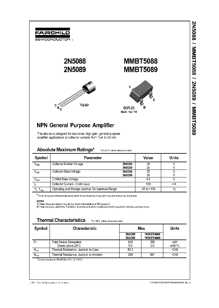 2N5089_1026531.PDF Datasheet Download --- IC-ON-LINE