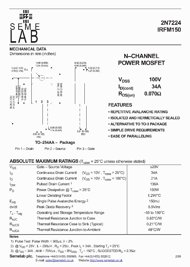 IRFM150_773325.PDF Datasheet