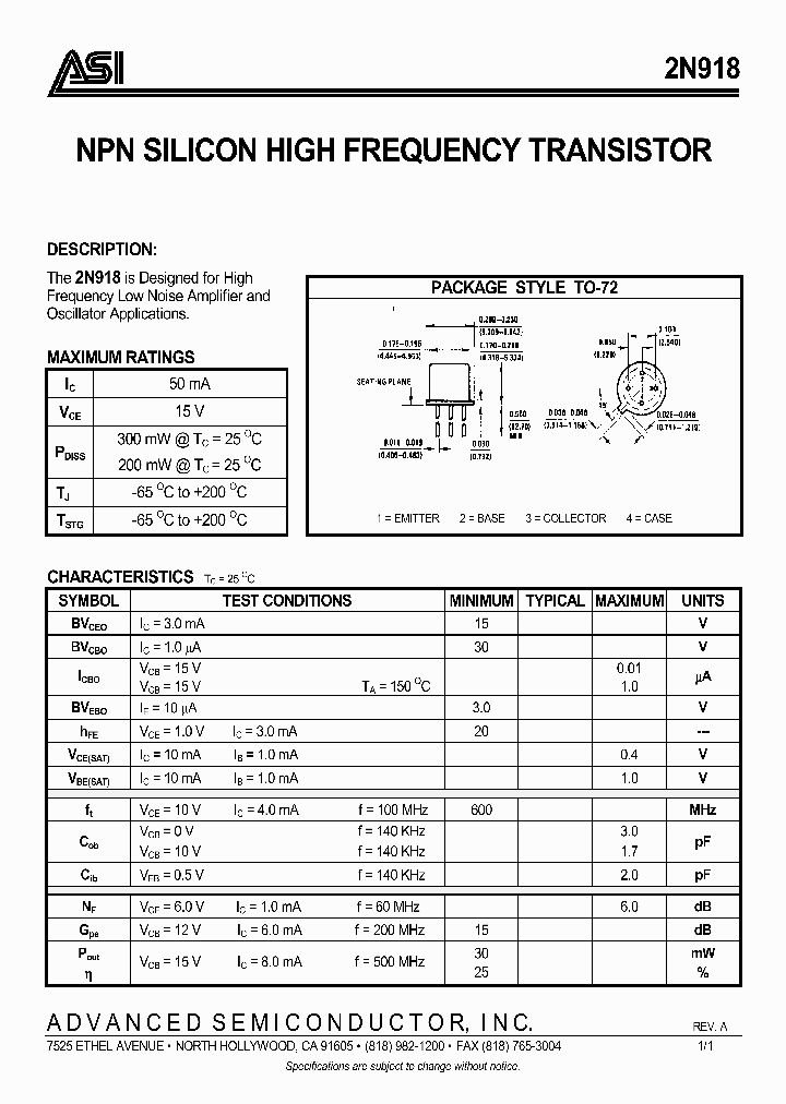 2N918_1194447.PDF Datasheet