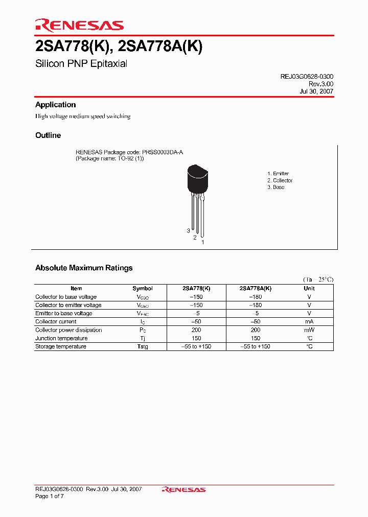 2SA778_1044332.PDF Datasheet