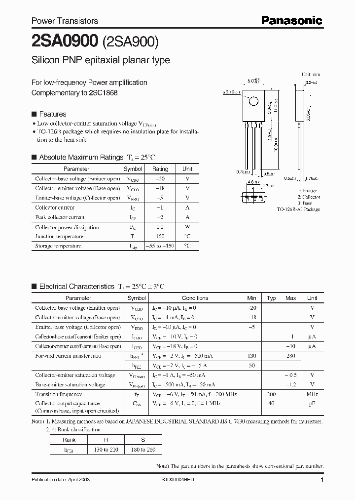 2SA900_1194973.PDF Datasheet