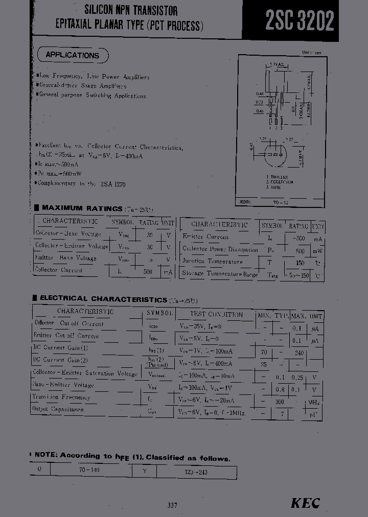 2SC3202_1044905.PDF Datasheet Download --- IC-ON-LINE