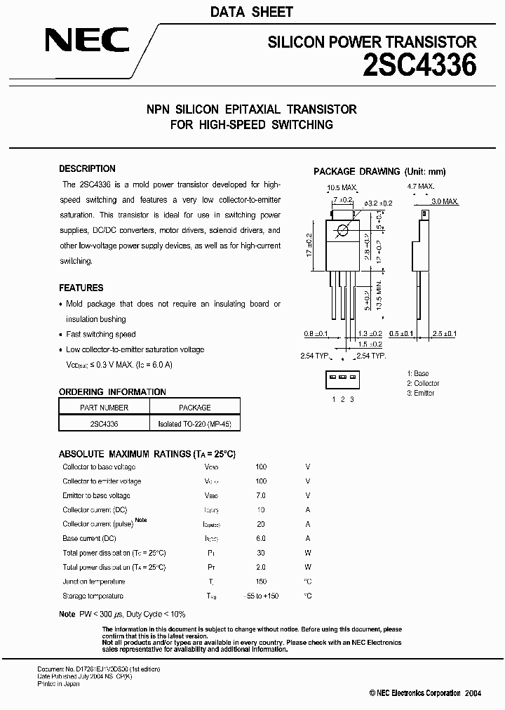 2SC4336_1195997.PDF Datasheet