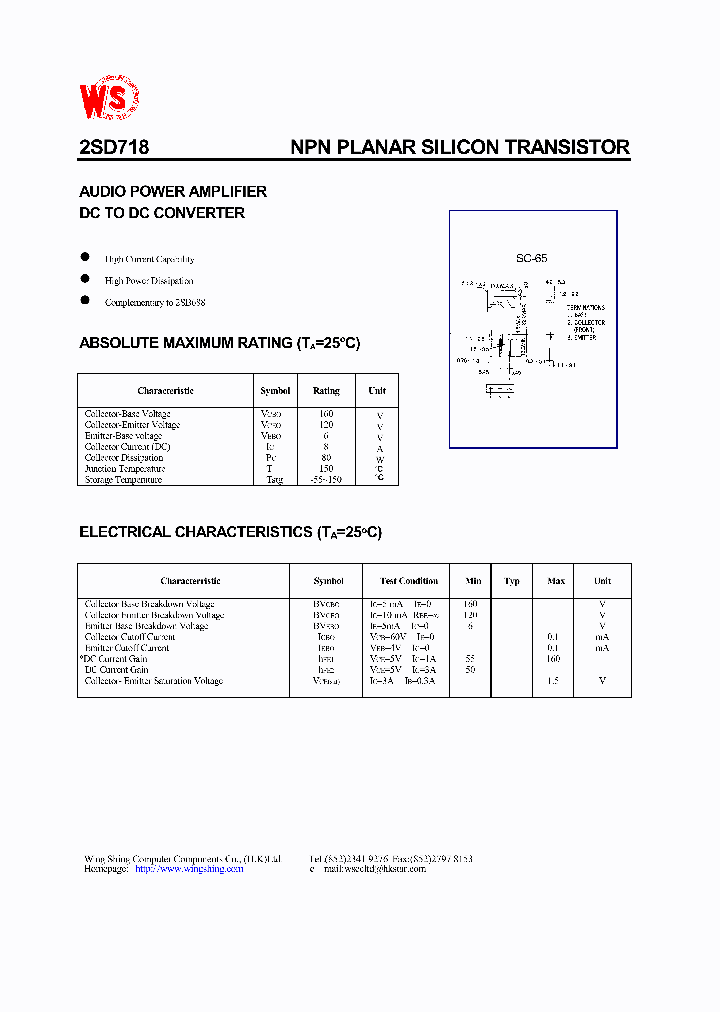 2SD718_1110212.PDF Datasheet