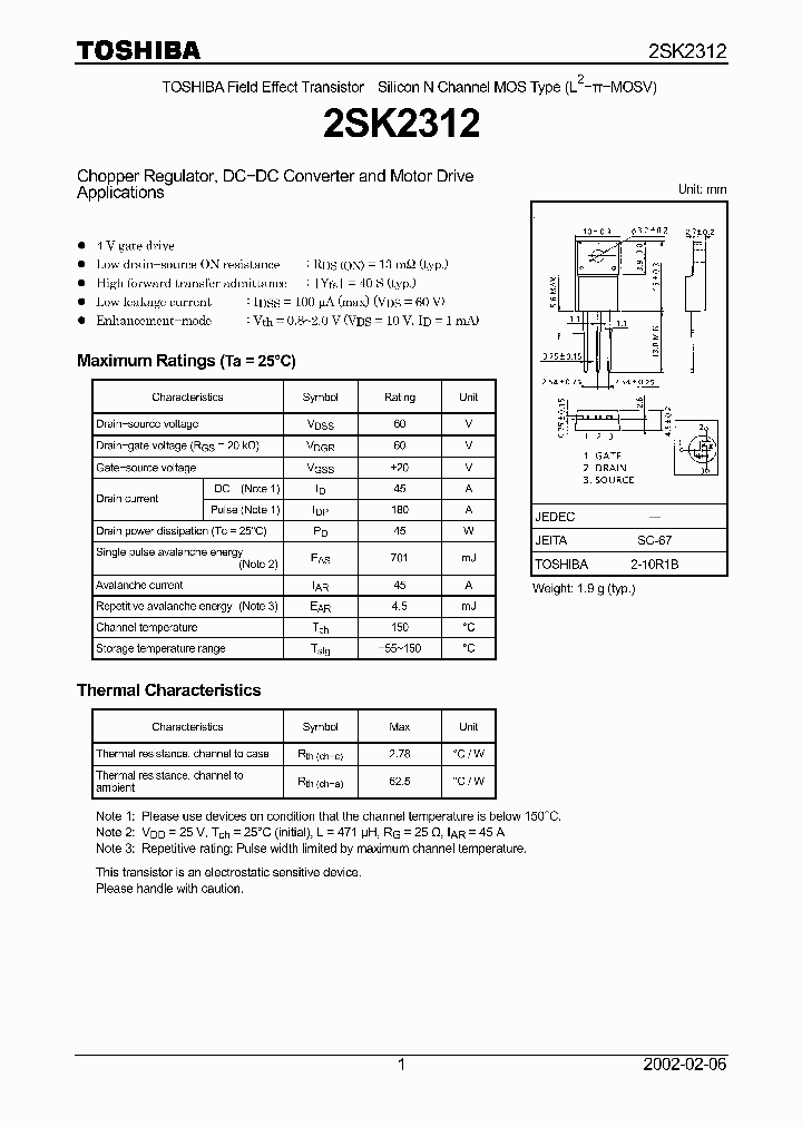 2SK231207_1061681.PDF Datasheet Download --- IC-ON-LINE