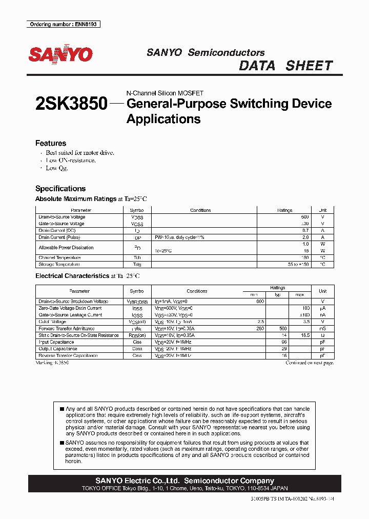 2SK3850_1198821.PDF Datasheet