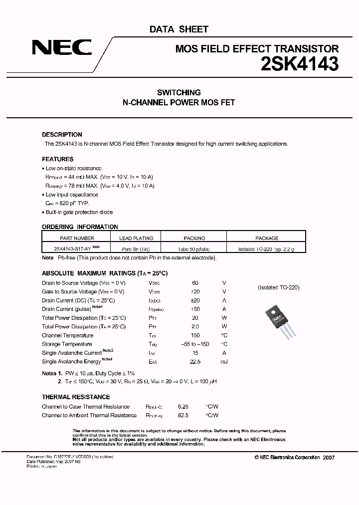 2SK4143_1061555.PDF Datasheet