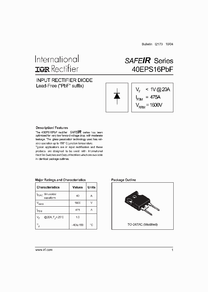 40EPS16PBF_1116575.PDF Datasheet