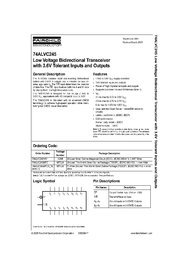 74ALVC245WM_1201882.PDF Datasheet