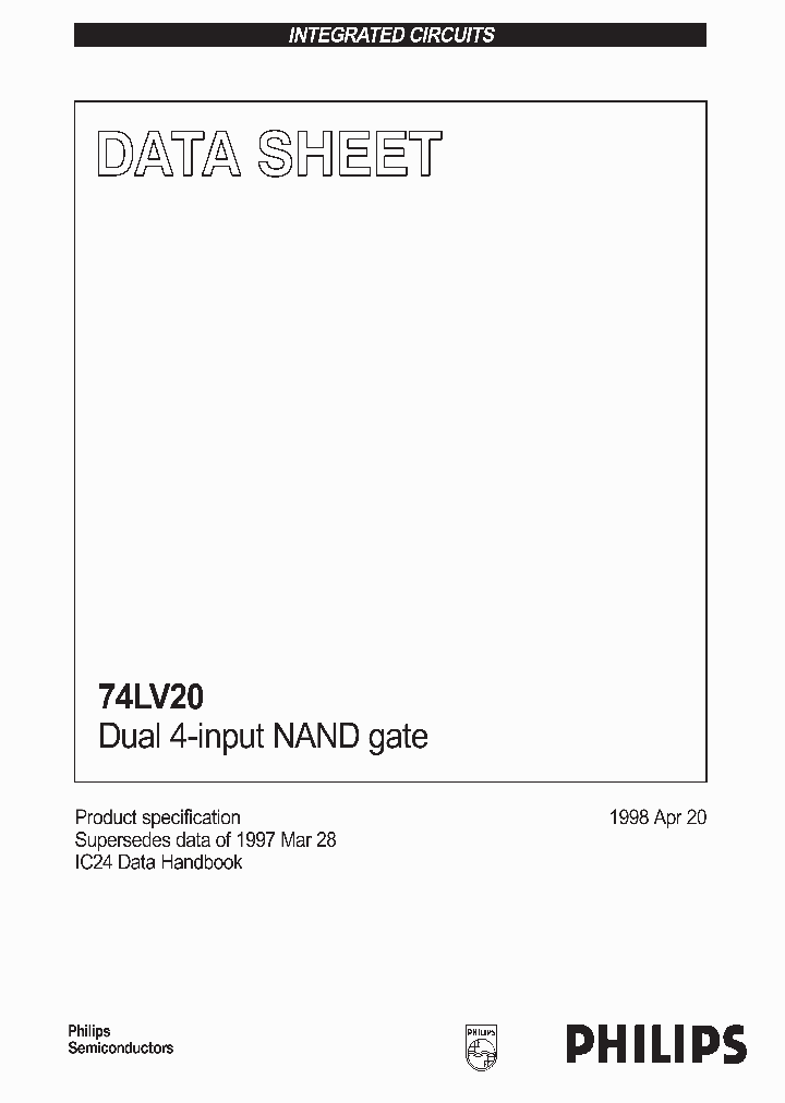 74LV20PWDH_1202587.PDF Datasheet