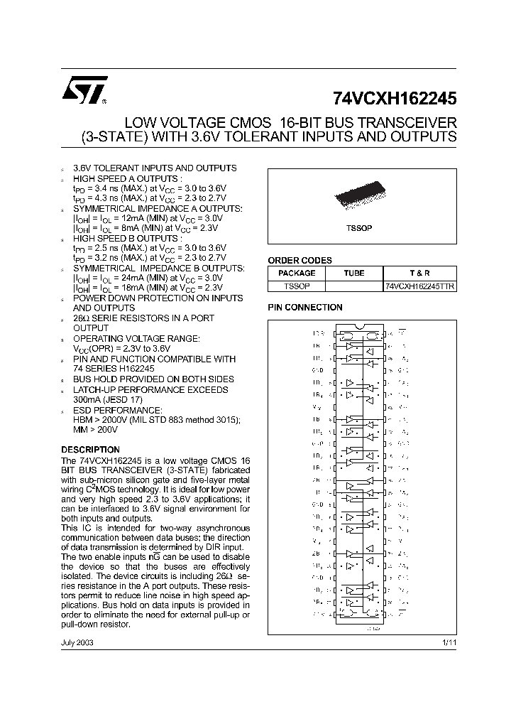 74VCXH162245TTR_1203095.PDF Datasheet