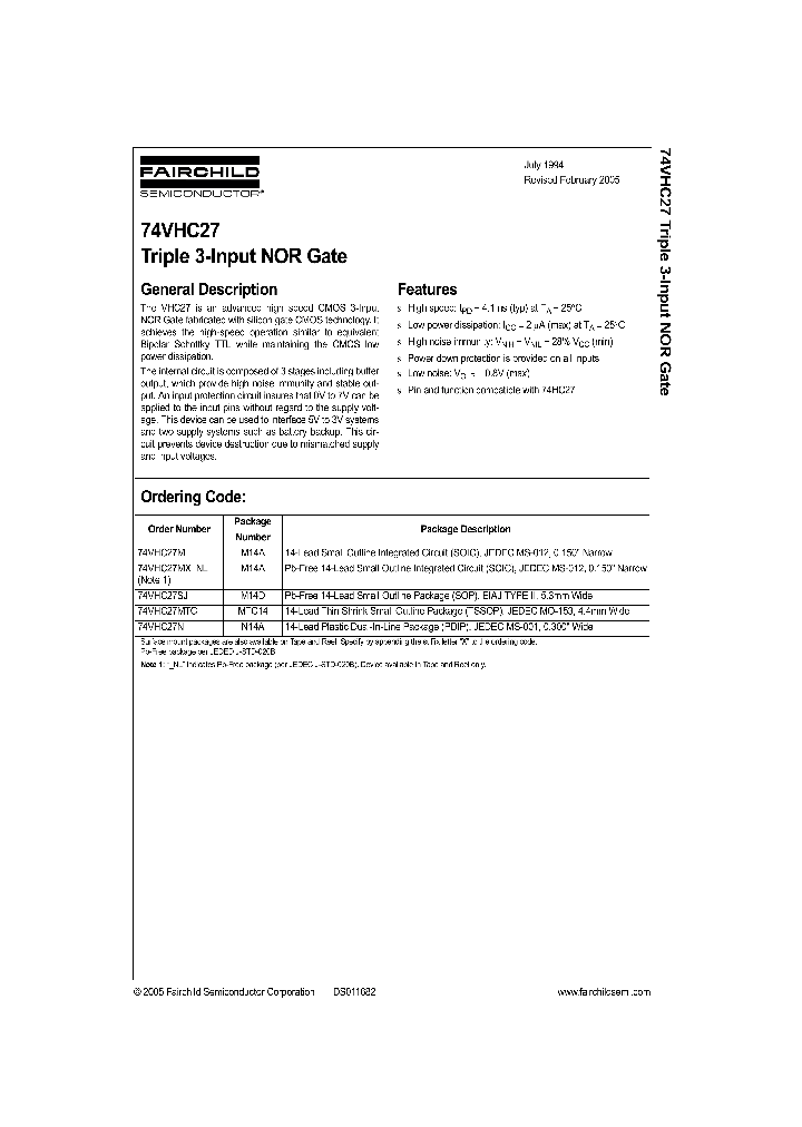 74VHC27SJ_1203170.PDF Datasheet