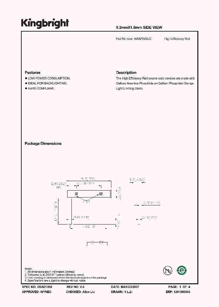 AA92192EC_1205006.PDF Datasheet