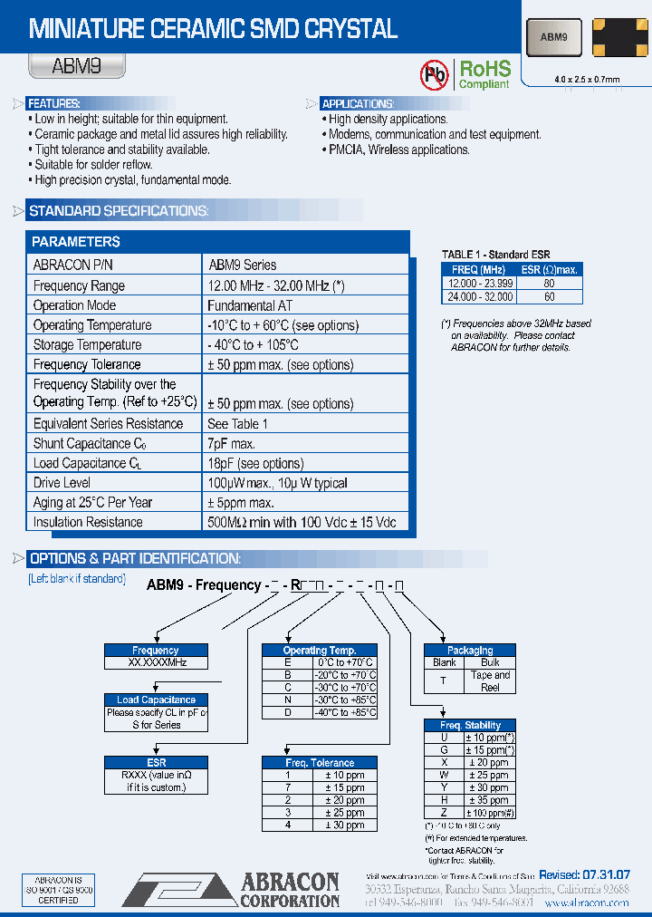 ABM9_1205290.PDF Datasheet