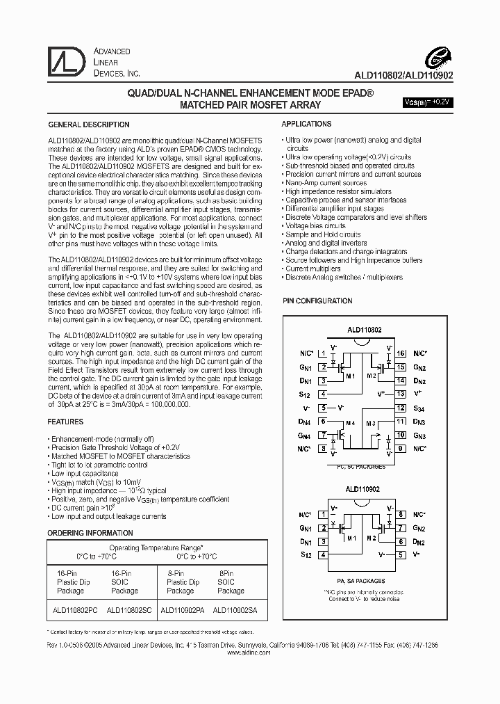 ALD110902SA_1208728.PDF Datasheet