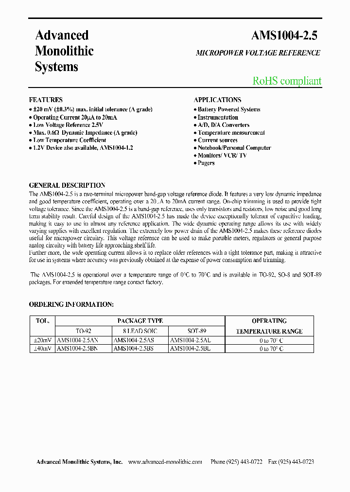 AMS1004-25_1150898.PDF Datasheet