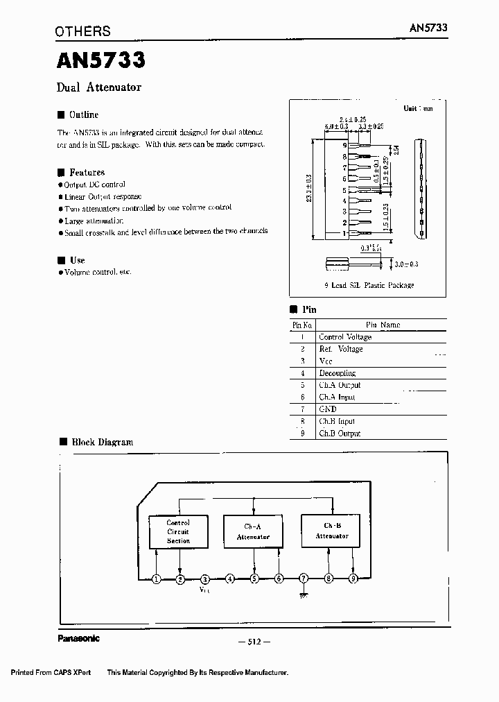 AN5733_1056342.PDF Datasheet Download --- IC-ON-LINE