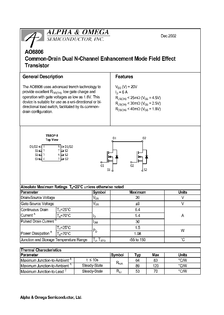 AO8806_1139428.PDF Datasheet