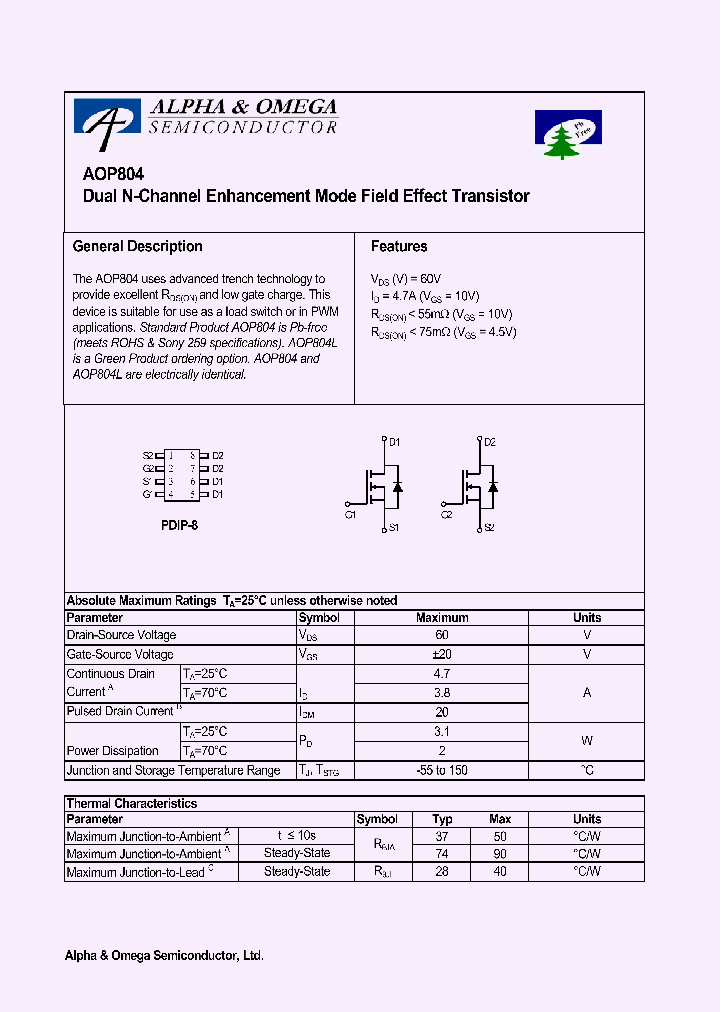 AOP804L_1210296.PDF Datasheet
