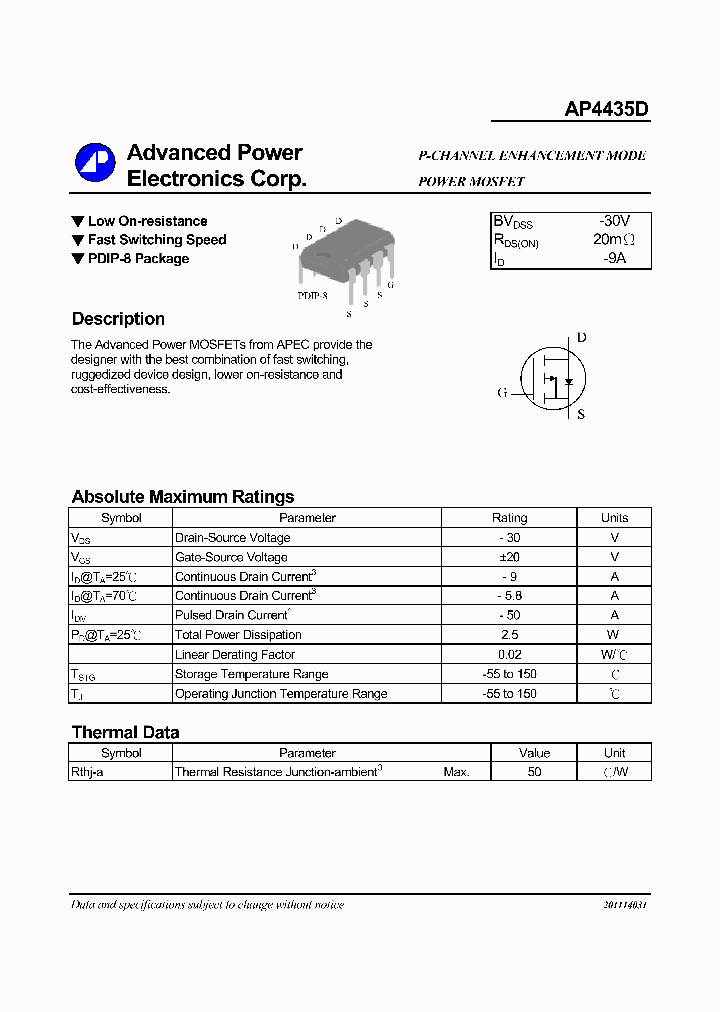 AP4435D_1168570.PDF Datasheet