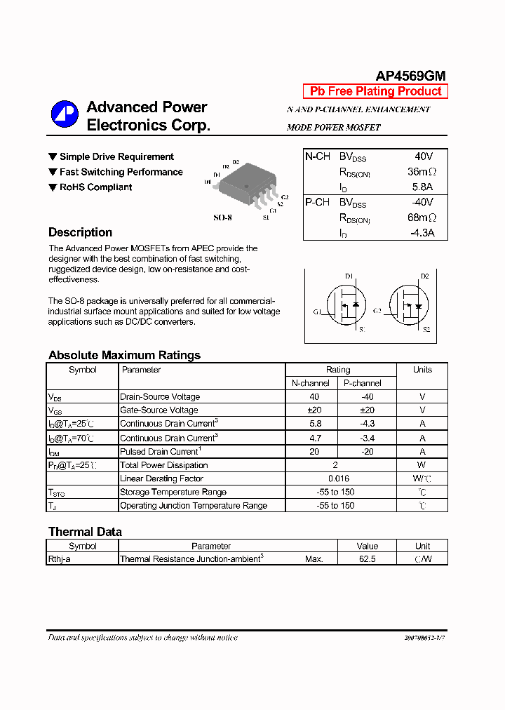 AP4569GM_1168565.PDF Datasheet