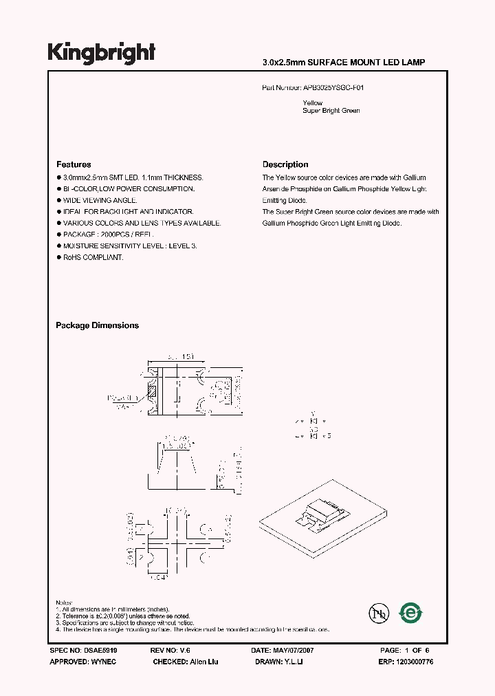 APB3025YSGC-F01_1210679.PDF Datasheet