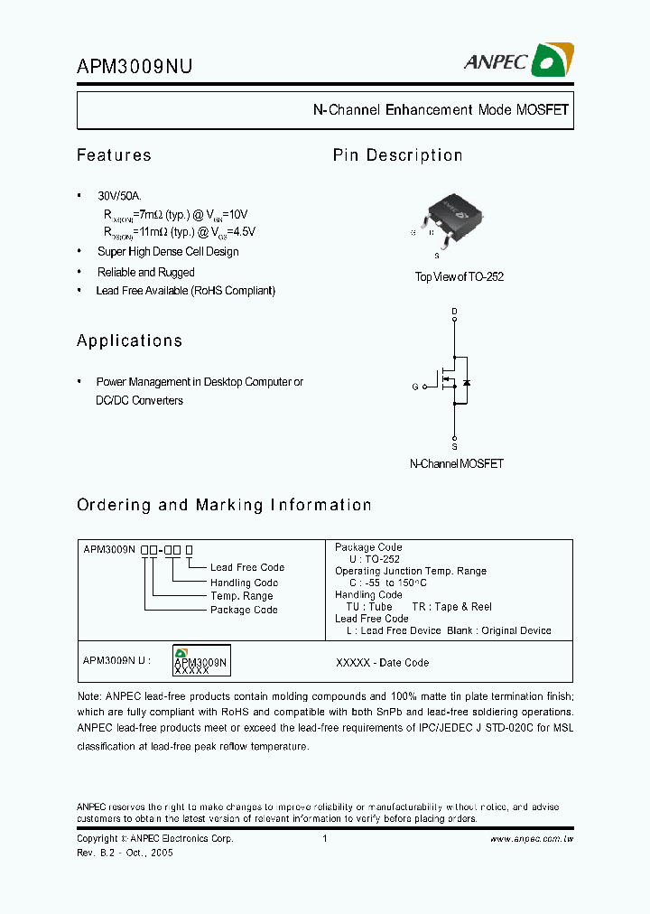 APM3009NUC-TUL_1211105.PDF Datasheet Download --- IC-ON-LINE