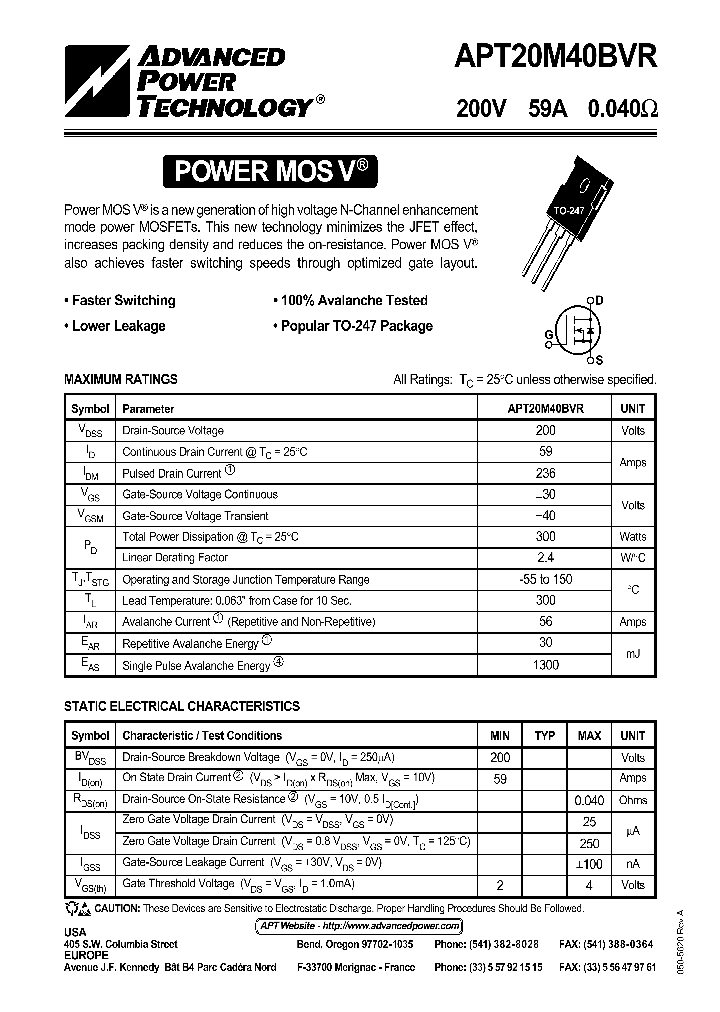 APT20M40BVR_1211484.PDF Datasheet